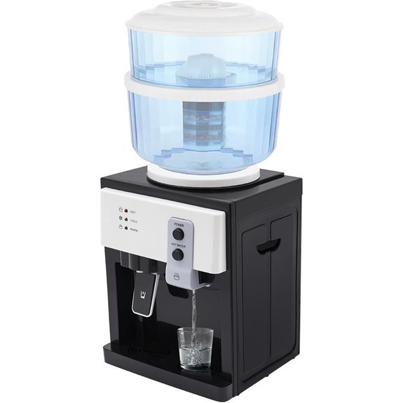 black hot cold dispenser