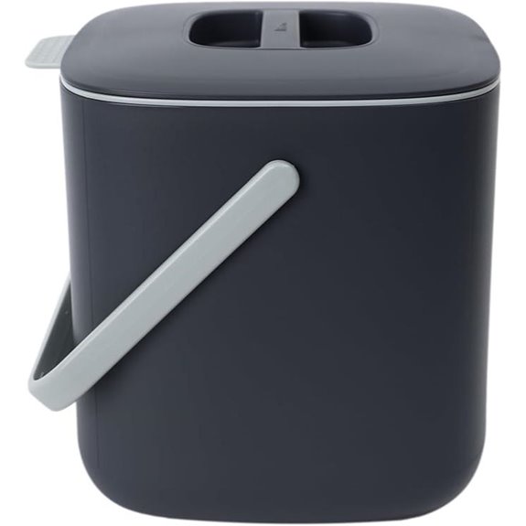 Blue Ginkgo Kitchen Compost Bin with Handle
