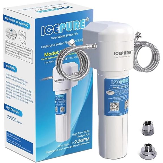 ICEPURE Under Sink Water Filter System NSF/ANSI 42 Certified