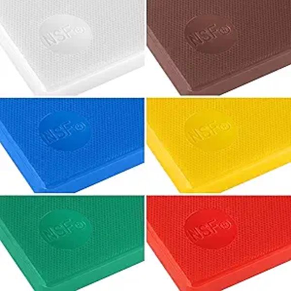 CURTA 6-Pack Color-Coded Plastic Cutting Boards
