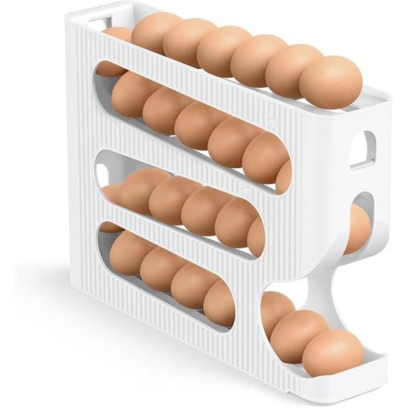 Egg Dispenser for Fridge Space-Saving Egg Organizer