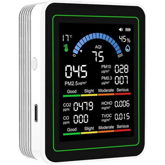 Indoor Air Quality Monitor - 10 in 1 Portable Tester