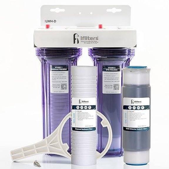 Whole House 2-Stage Water Filtration System with Extra Filters