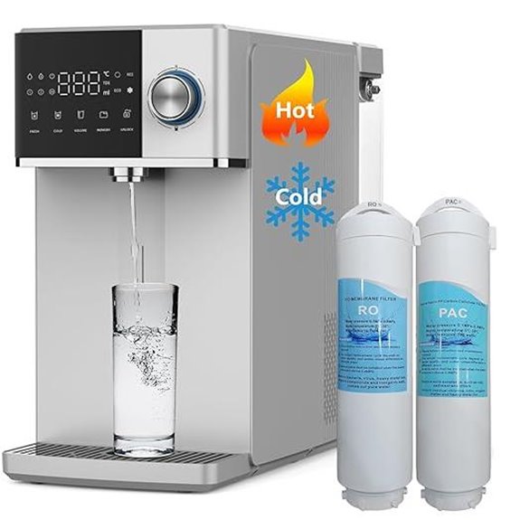 Countertop Reverse Osmosis Water Dispenser with Temp Control