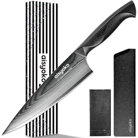 Damascus 8-Inch Chef Knife with G10 Handle