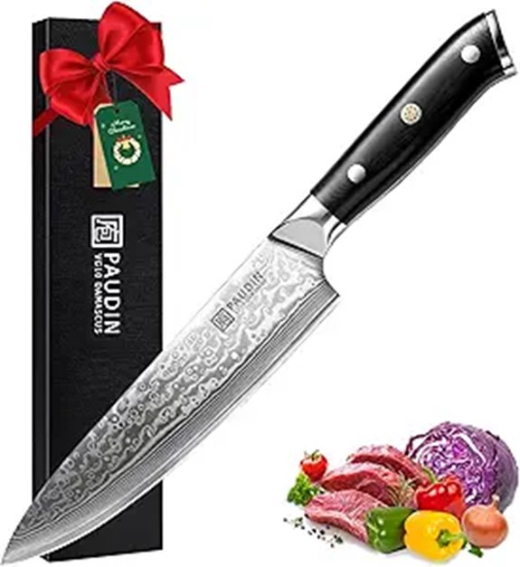 PAUDIN Damascus 8-Inch Chef Knife with G10 Handle