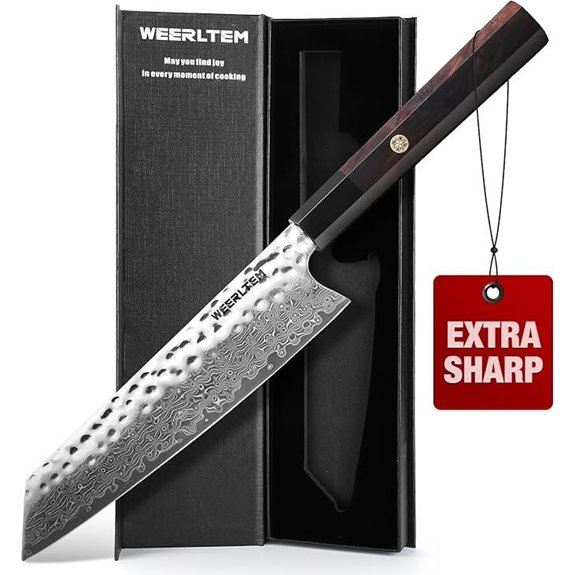 Kiritsuke Chef Knife 8 Inch Damascus Hand-Forged