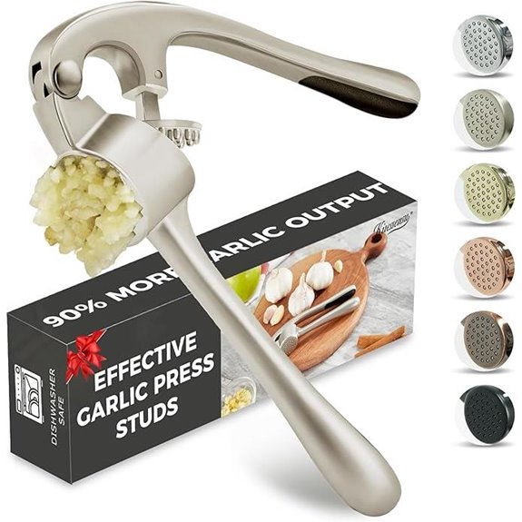Kitessensu Heavy Duty Garlic Press and Ginger Crusher