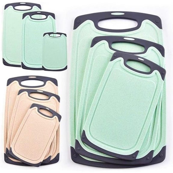 FlyingSea Eco-Wheat Straw Cutting Boards (3 Pack)
