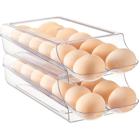 Vtopmart Egg Holder for Fridge 18-Count 2-Pack
