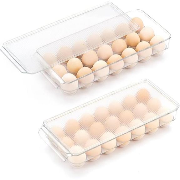 Cutesun Egg Holder for Fridge 2-Pack