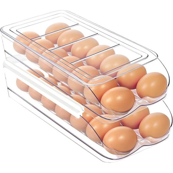 Egg Organizer for Fridge 2-Layer Space Saver