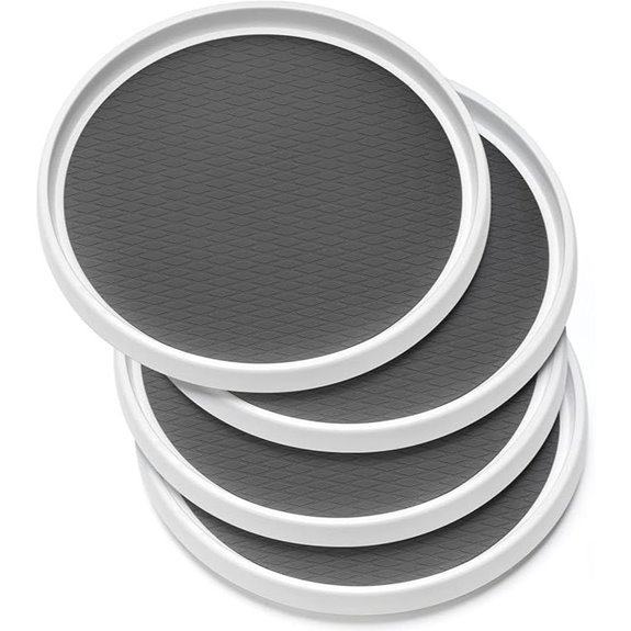 Set of 4 10-Inch Non-Skid Lazy Susan Organizers