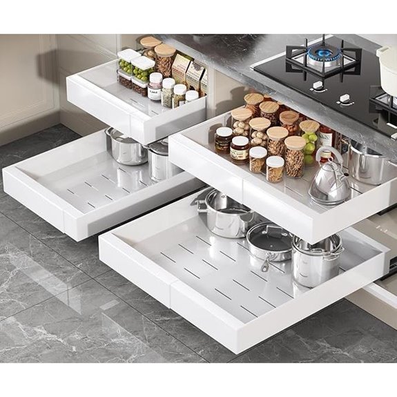 4 Pack Slide Out Cabinet Organizers 21 Deep