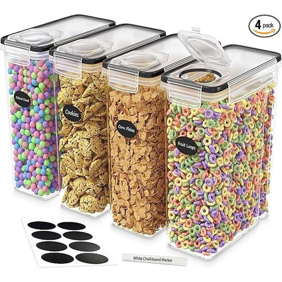 DWËLLZA Kitchen Cereal Container Set (4 Pack)