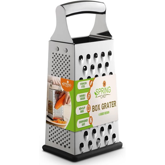 Spring Chef 4-Sided Stainless Steel Cheese Grater