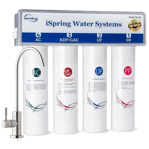 iSpring CU-A4 4-Stage Tankless Water Filter System