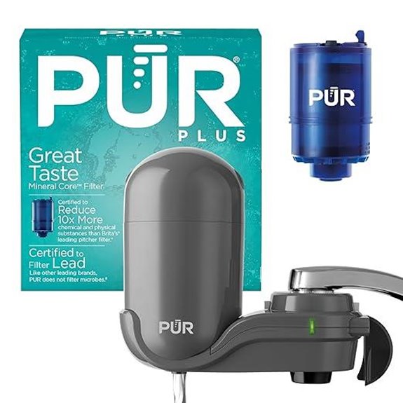 PUR Plus Faucet Water Filter System Grey