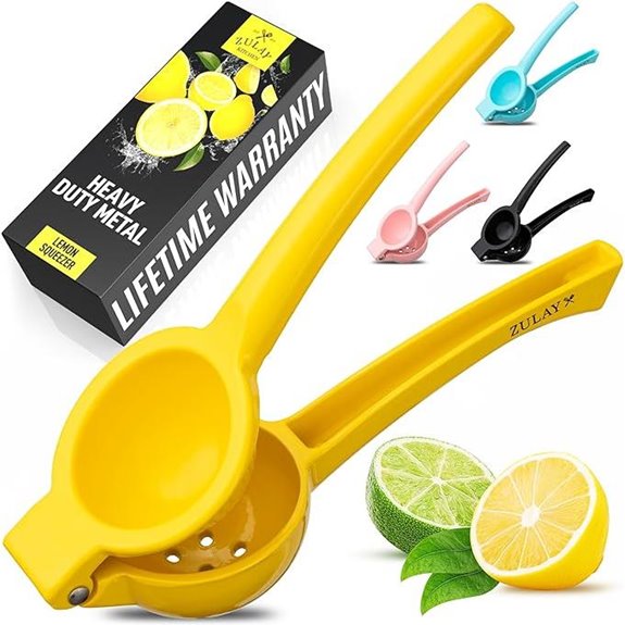 Zulay Metal Lemon Squeezer Handheld Citrus Juicer
