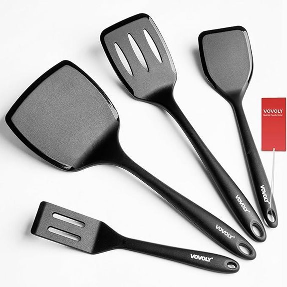 Silicone Spatula Set 4-Pack Heat Resistant Non-Stick