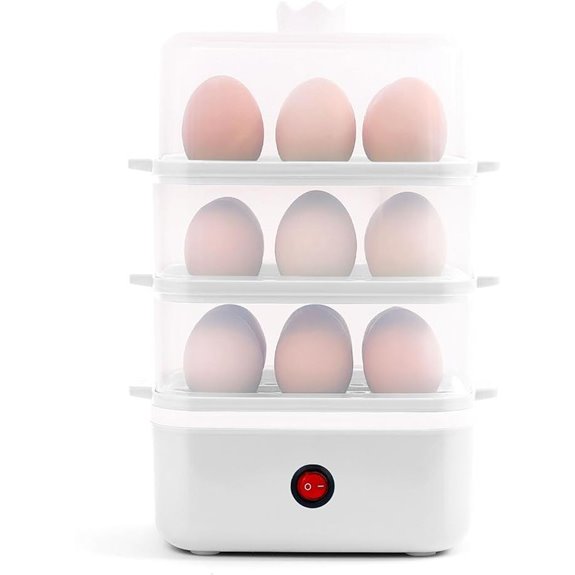 Egg Cooker with 18 Egg Capacity and Auto Shut-Off
