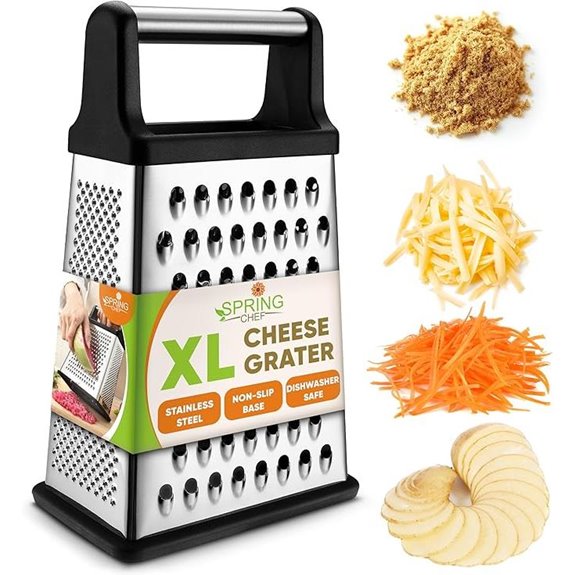 Spring Chef Stainless Steel Cheese Grater (XL 4-Side)