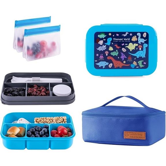 Leak-Proof 8-Compartment Bento Lunch Box (Blue)