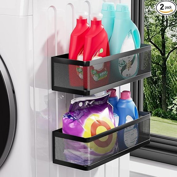 Magnetic Laundry & Kitchen Organizer Shelves (2-Pack)