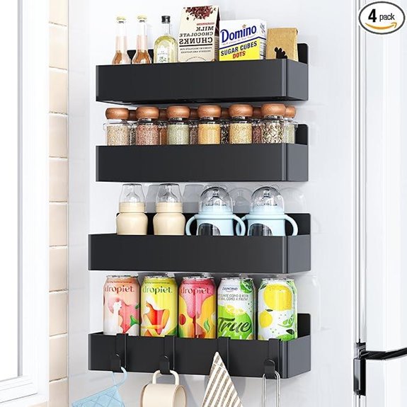 Magnetic Refrigerator Spice Rack Set (4 Pack)