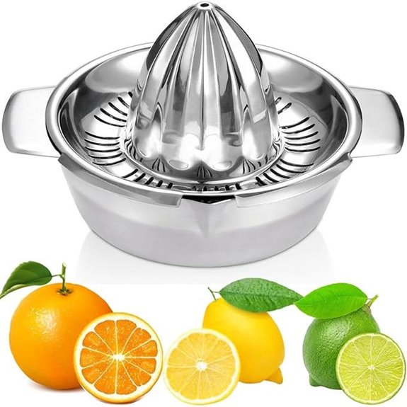 Citrus Juicer Manual Reamer with Strainer and Spouts