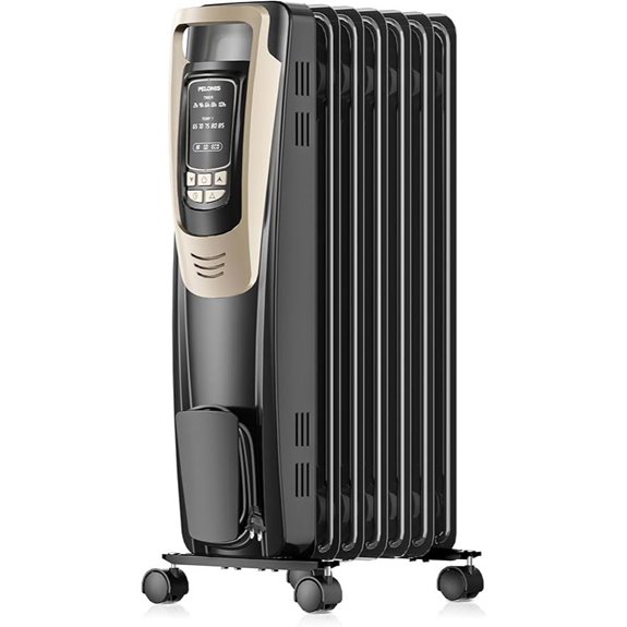 Pelonis Oil Filled Radiator Heater with Remote