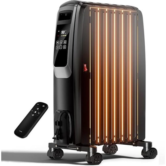 Oil Filled Radiator Heater with Thermostat and Timer
