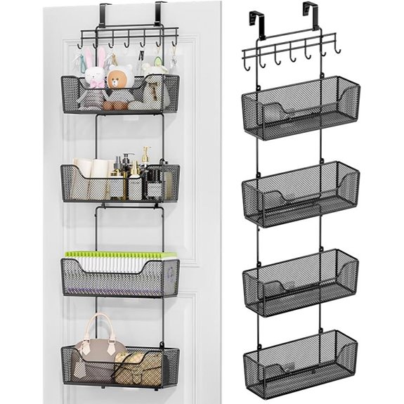 HapiRm Over-The-Door Organizer with Baskets and Hook