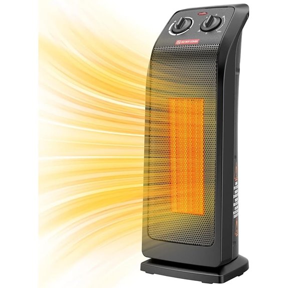 ECOWELL 1500W Portable Space Heater with Thermostat