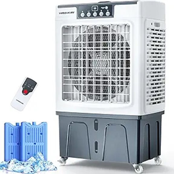 VAGKRI Portable Evaporative Cooler with Oscillation Timer