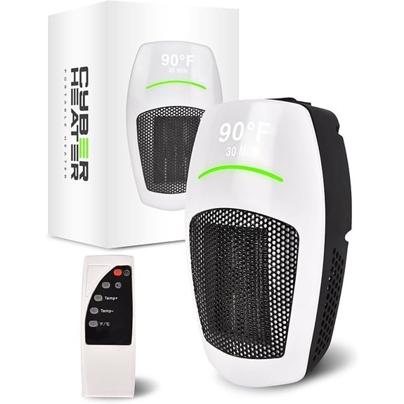 Cyber Heater Portable Electric Space Heater with Remote