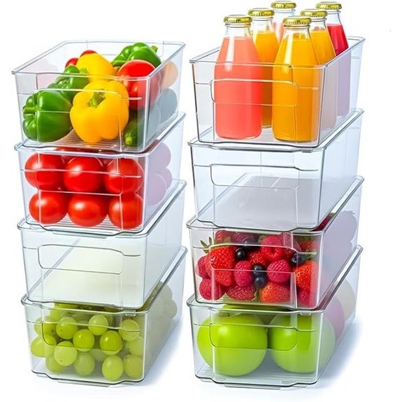 Utopia Home Refrigerator Organizer Bins (8 Pack)