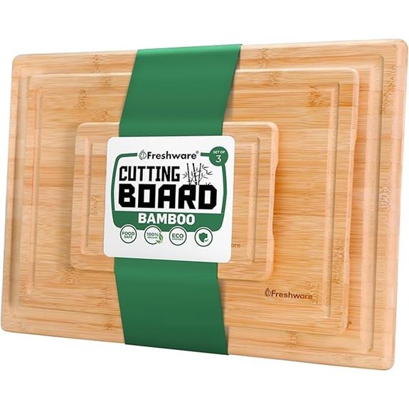 Freshware Bamboo Cutting Boards Set of 3