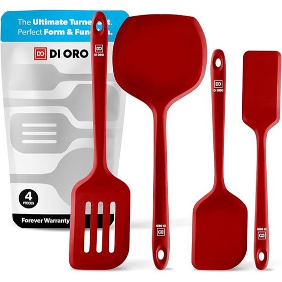 DI ORO Seamless Silicone Spatula Set 4 Pieces
