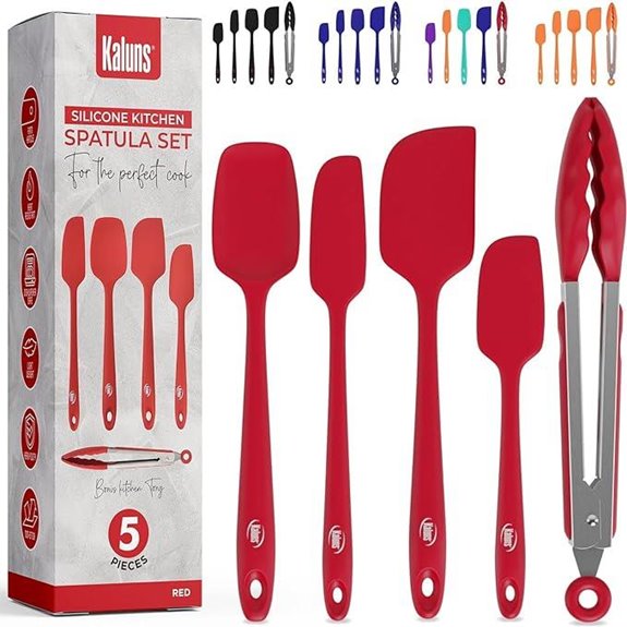 Kaluns Silicone Spatula Set with Tongs Heat Resistant