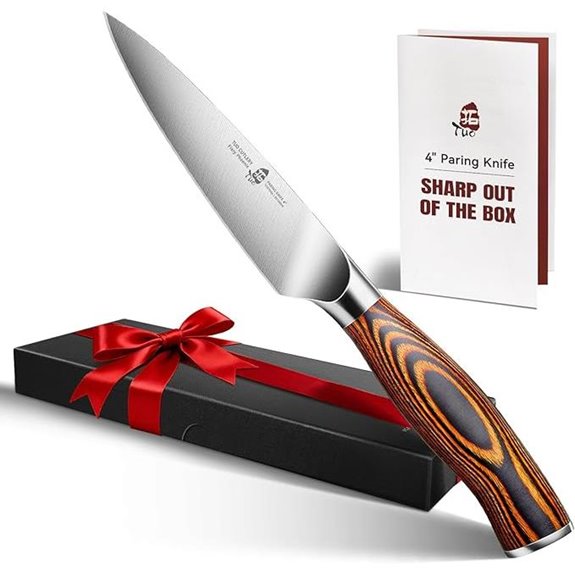 TUO 4-Inch Paring Knife with Pakkawood Handle