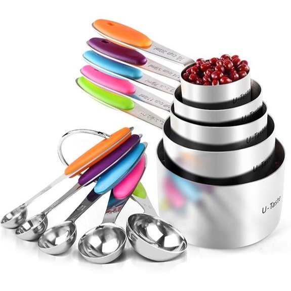 U-Taste 10-Piece Stainless Steel Measuring Cups & Spoons