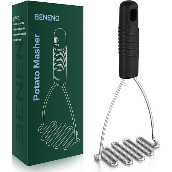 Beneno Stainless Steel Potato Masher with Non-Slip Handle