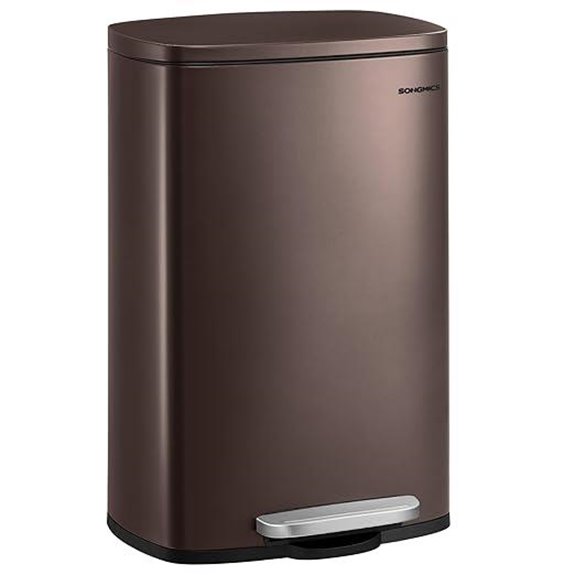 SONGMICS 13 Gal Stainless Steel Trash Can