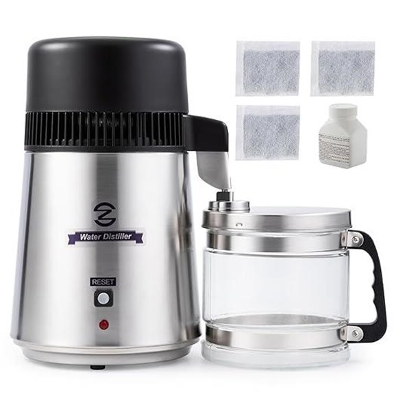 CO-Z 4L Stainless Steel Countertop Water Distiller