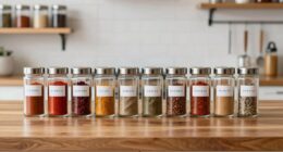 stylish spice jar organization