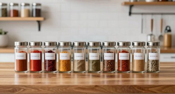 stylish spice jar organization