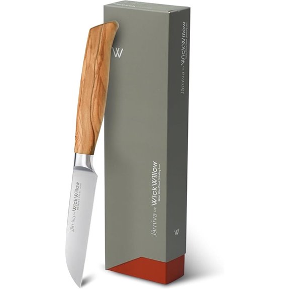 Swedish Steel Paring Knife with Olive Wood Handle