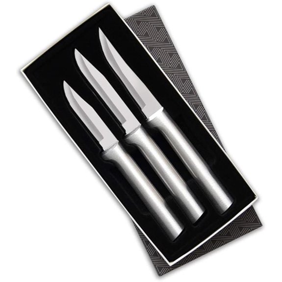 Rada Cutlery 3-Piece Paring Knife Galore Knife Gift Set Silver Handles