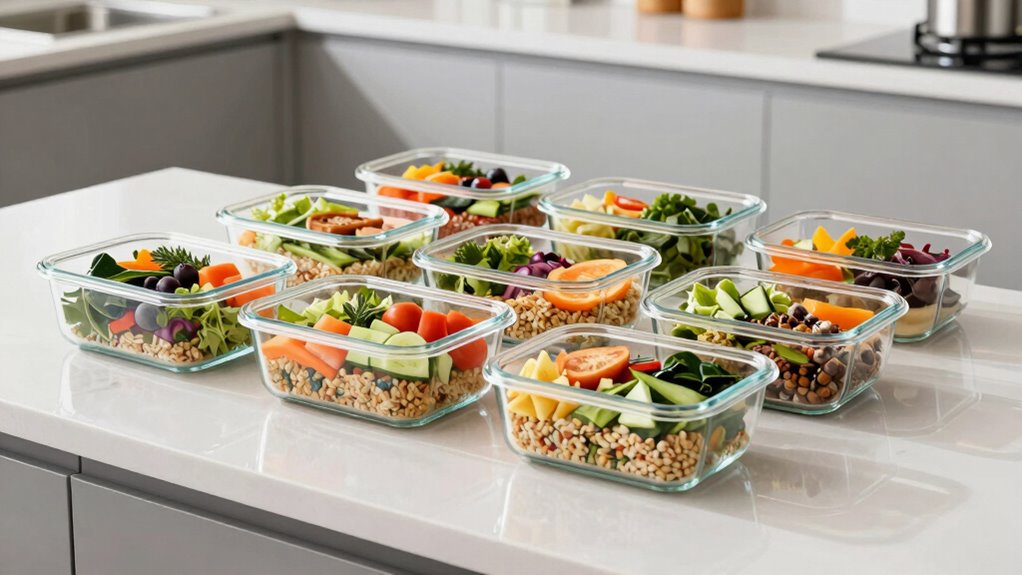 top glass meal storage